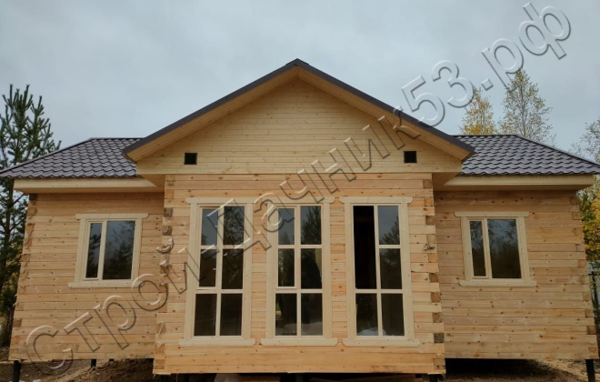 1 Брусовой дом  ОД-10, 10х7,5м, 66М², Московская область, Рузский район, Снт «Садко» (2)